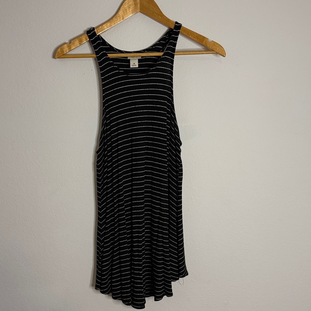 Mossimo Supply Co. Black and White Striped Top